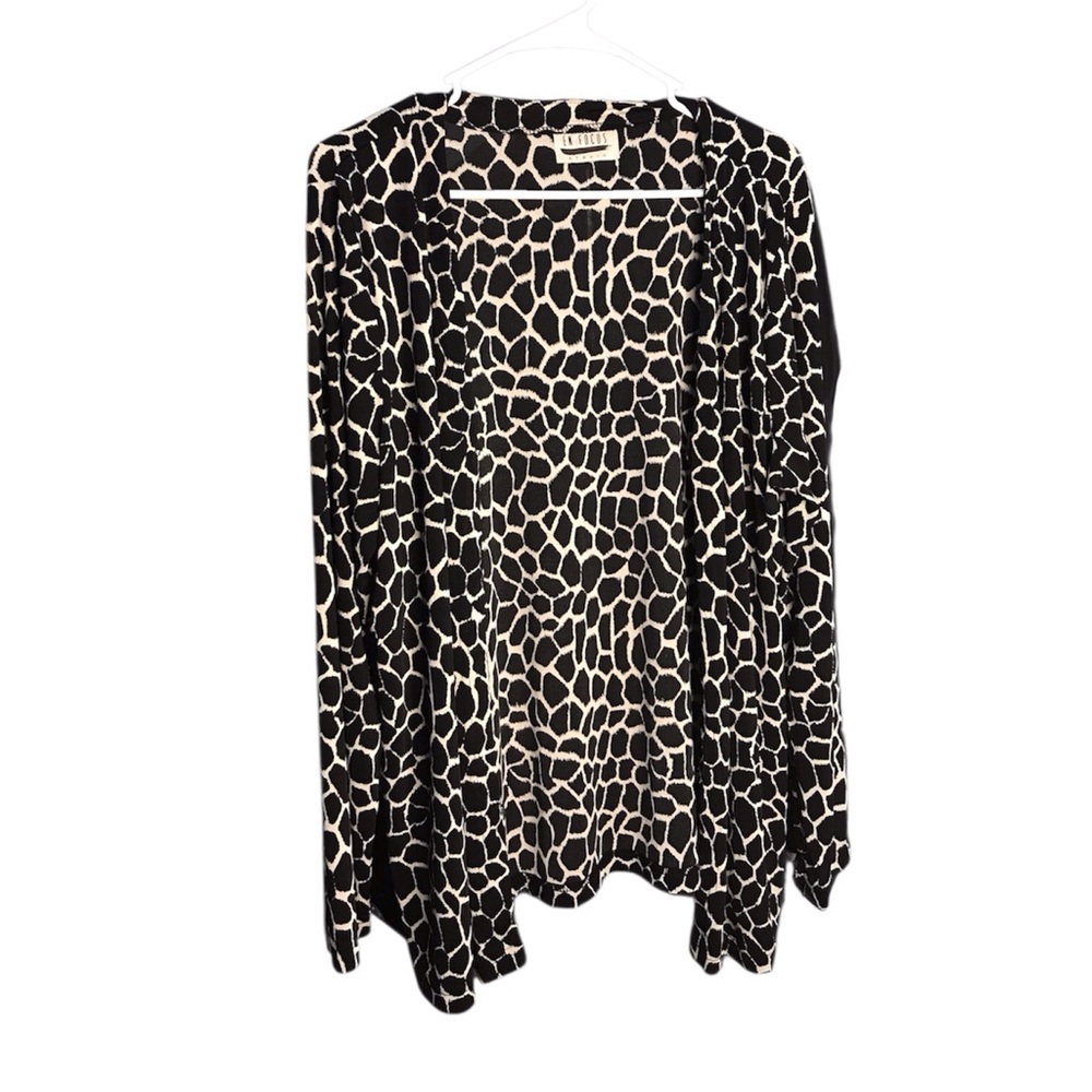 Enfocus Studio Monochrome Animal Print Top